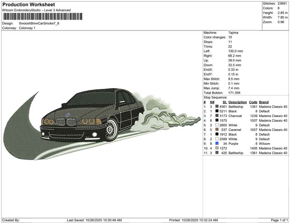 Swoosh Bmw Car Smoke