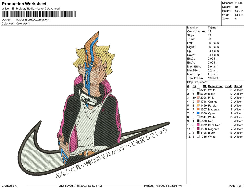 Swoosh Boruto Uzumaki