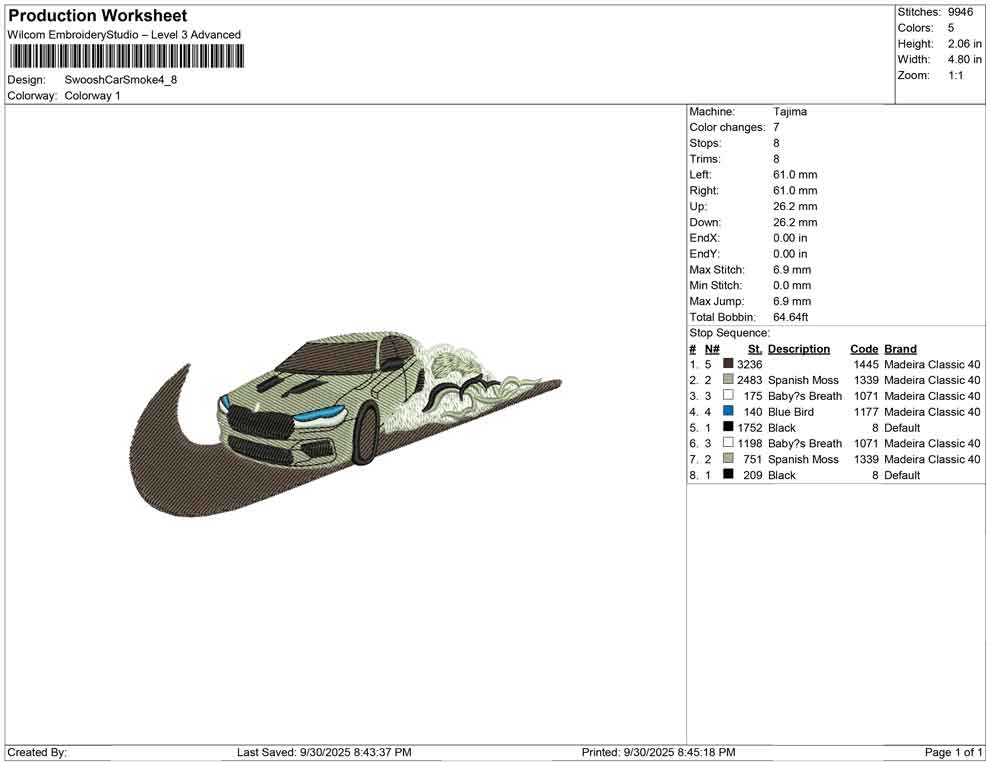 Swoosh Car Smoke