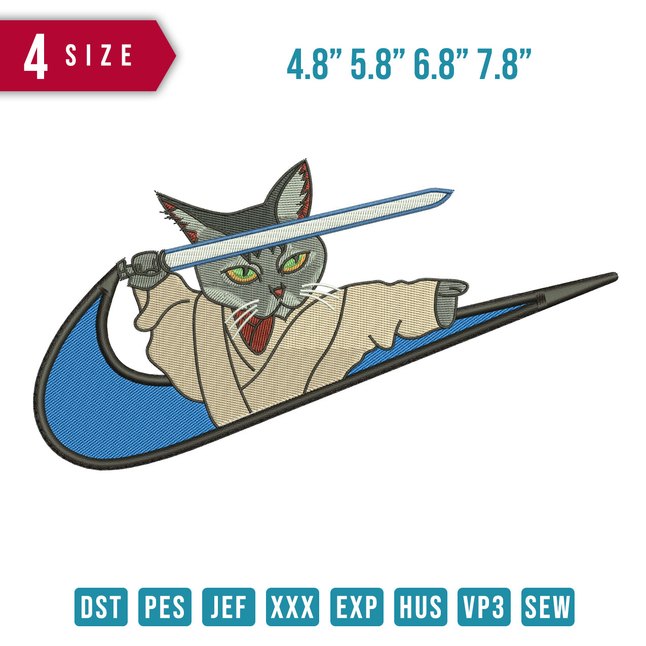 Swoosh Cat with sword