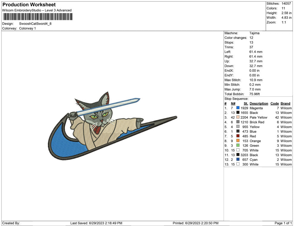 Swoosh Cat with sword