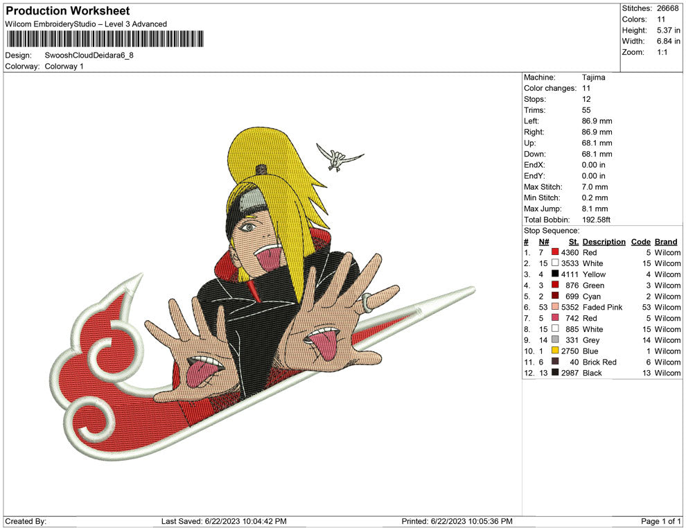 Swoosh Cloud Deidara