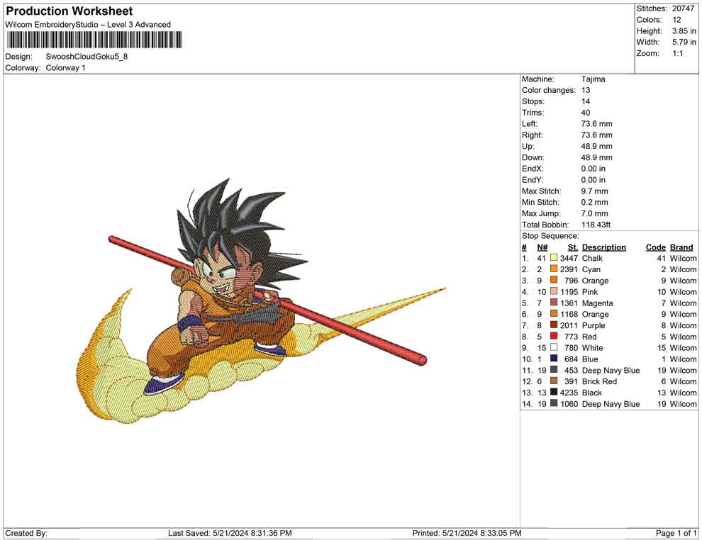 Swoosh Cloud Goku