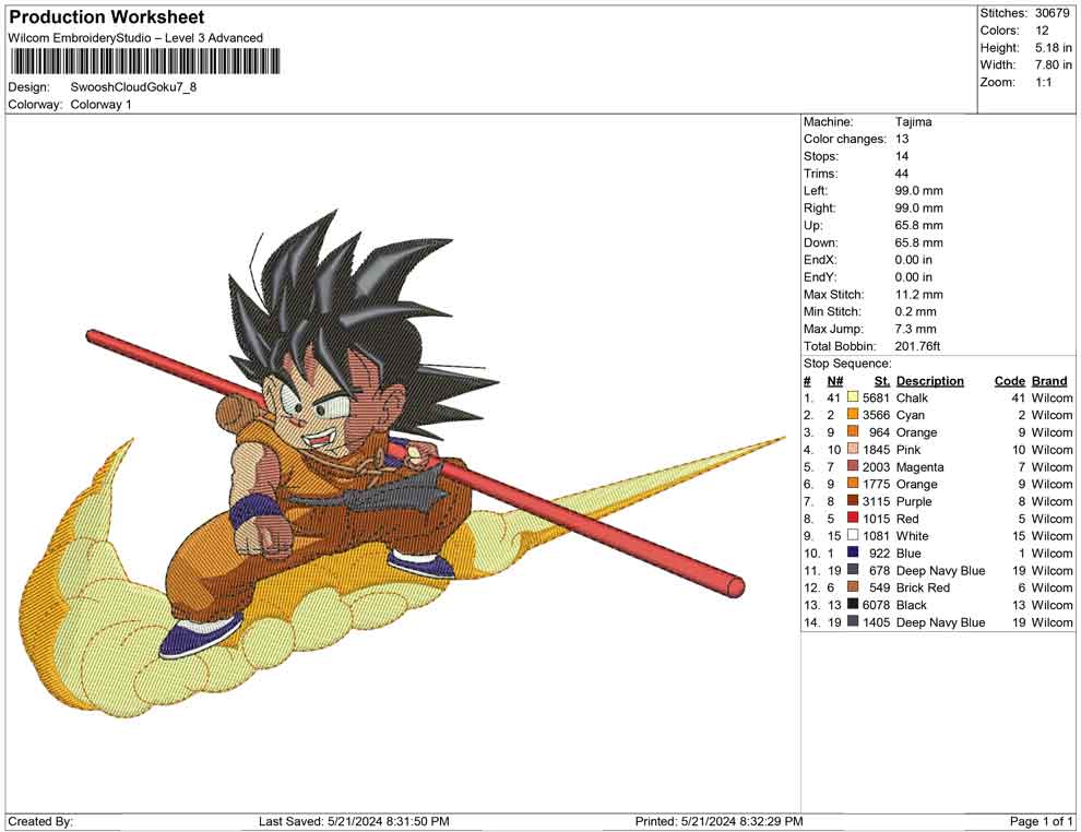 Swoosh Cloud Goku