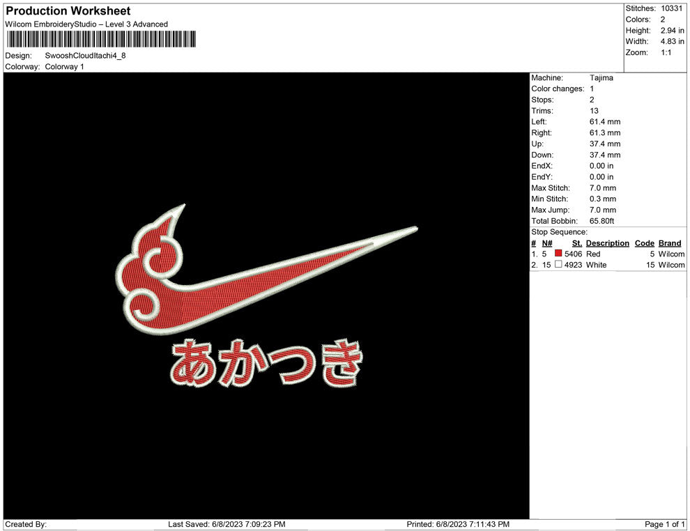 Swoosh Cloud Itachi