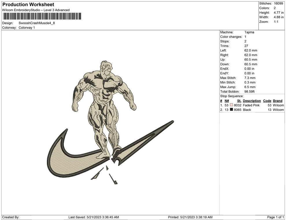 Swoosh Crash muscle