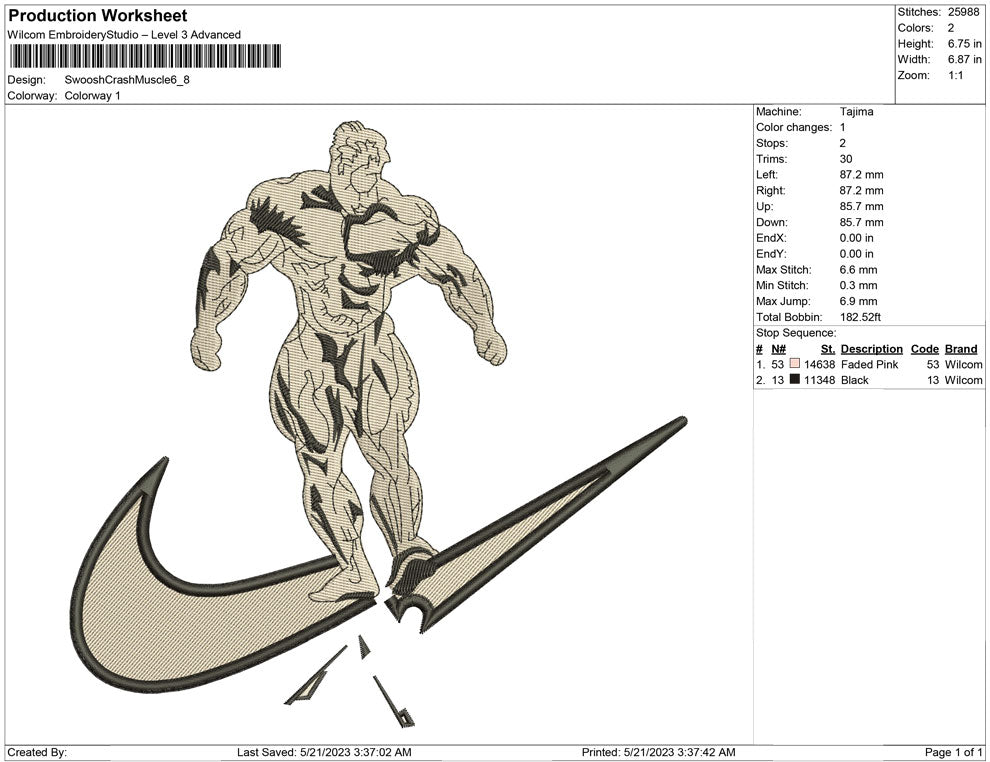 Swoosh Crash muscle