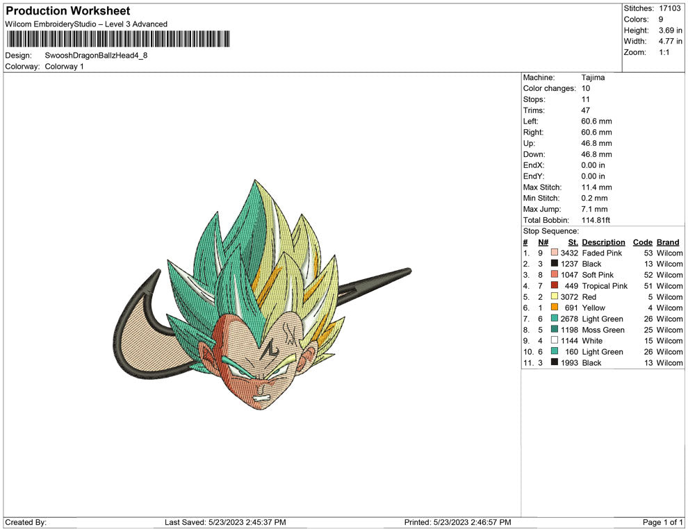 Swoosh Dragonball head