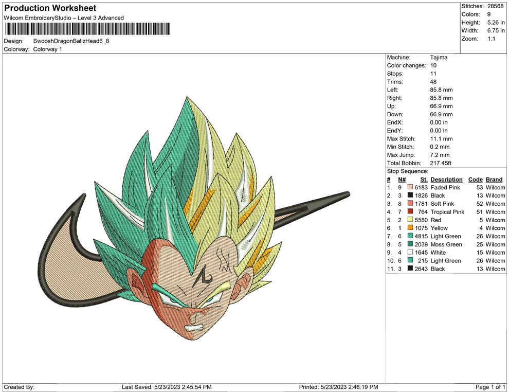 Swoosh Dragonball head