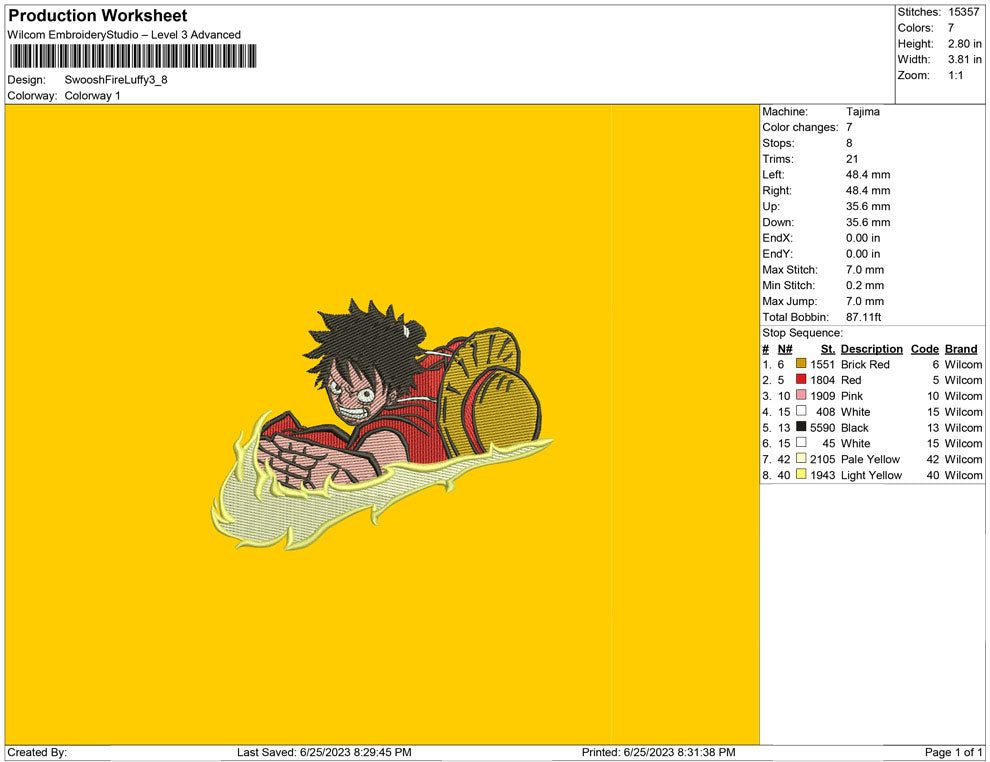 Swoosh Fire Luffy
