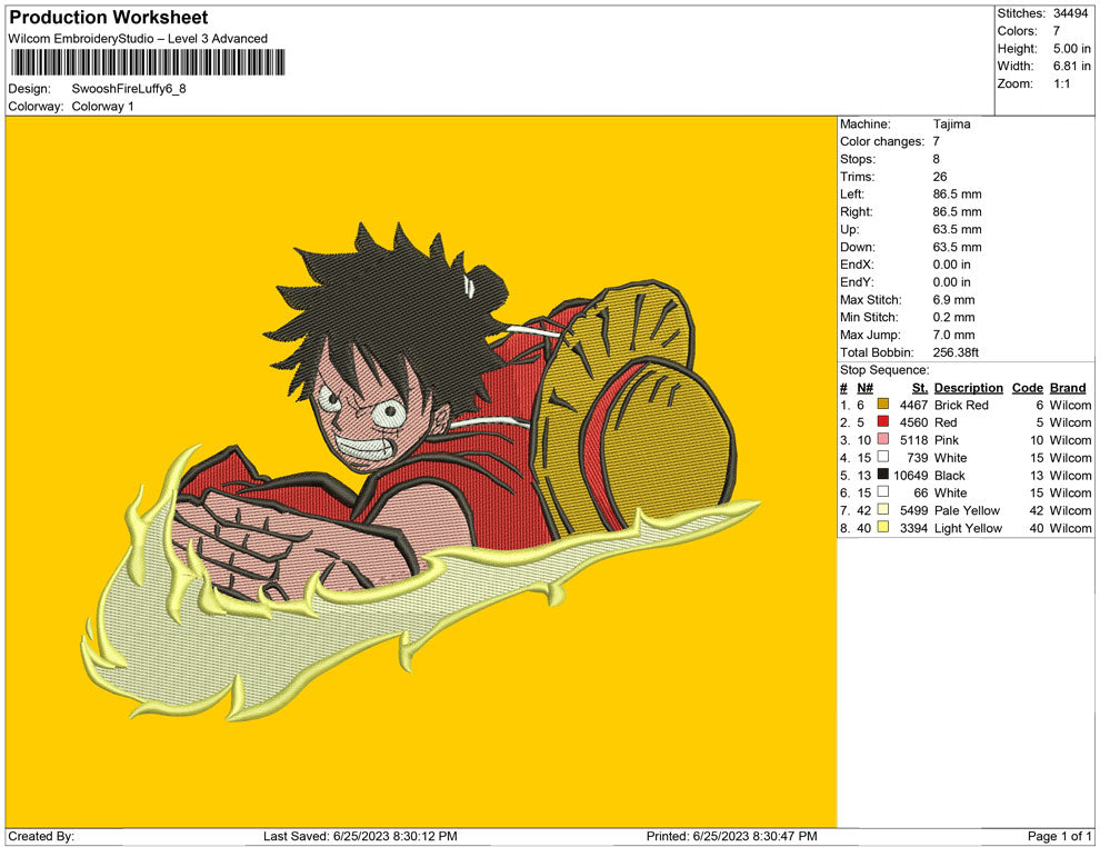 Swoosh Fire Luffy