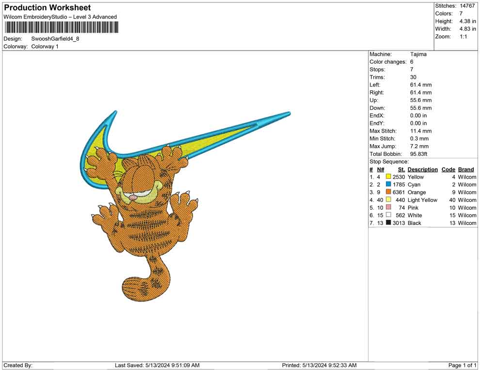 Swoosh Garfield