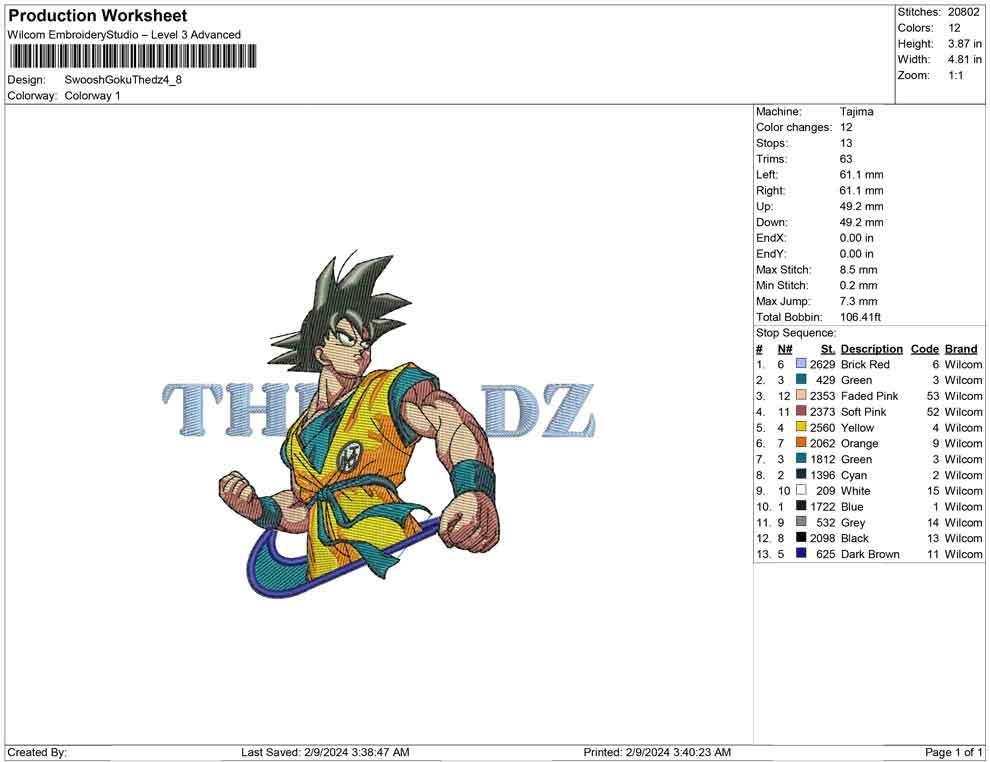 Swoosh Goku thedz