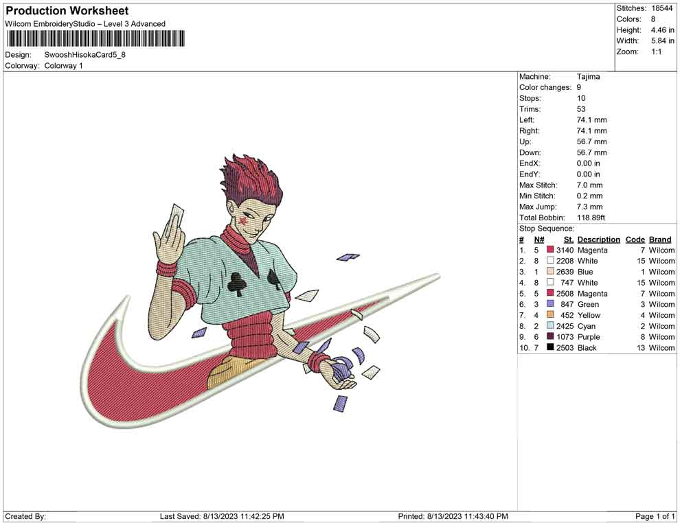 Swoosh Hisoka Card