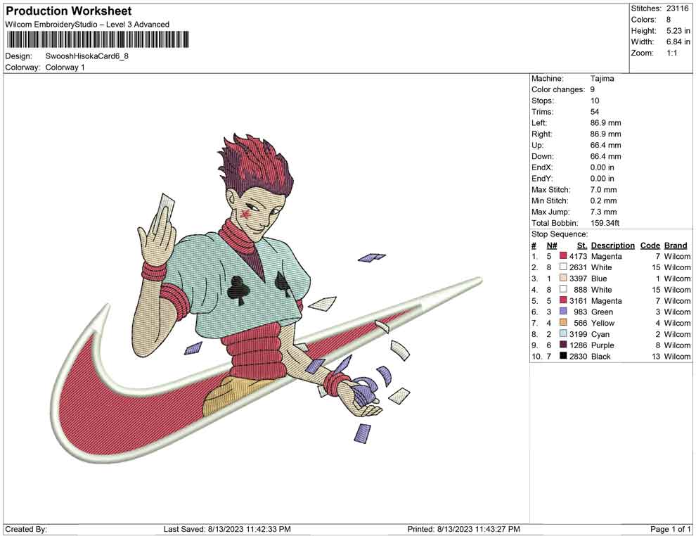 Swoosh Hisoka Card