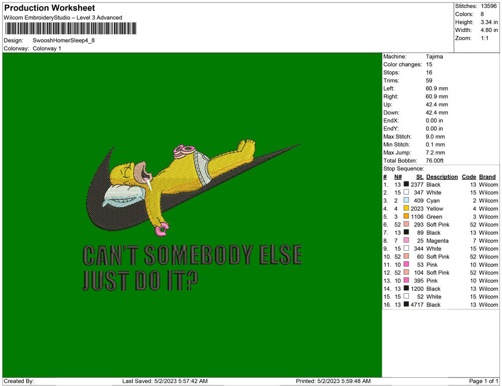 Swoosh Homer Sleep
