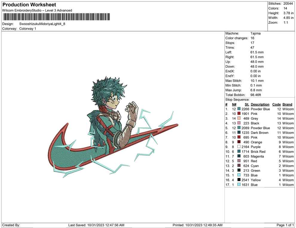 Swoosh Izuku midoriya Light
