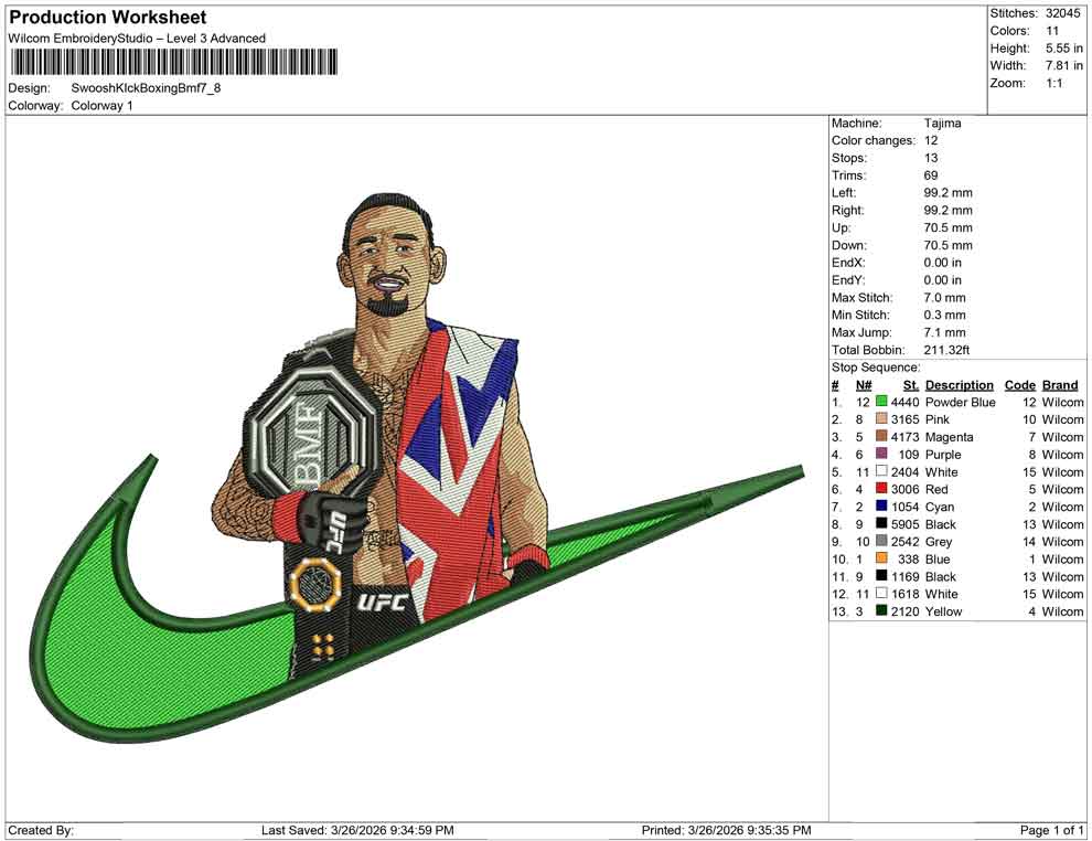 Swoosh KIck Boxing Bmf