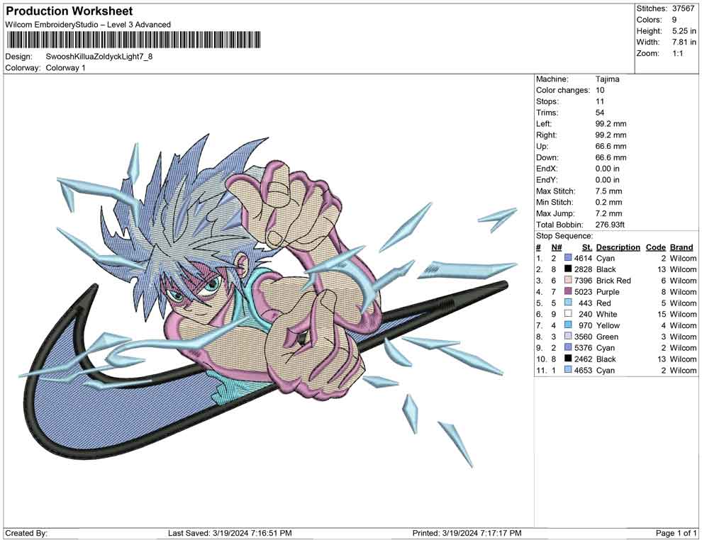 Swoosh Killua Zoldyck Light
