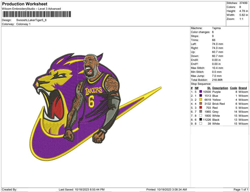 Swoosh Lakers Lion