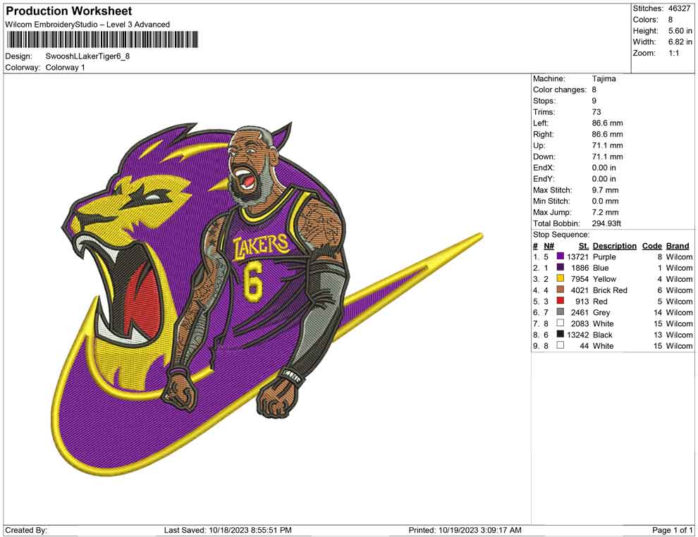 Swoosh Lakers Lion