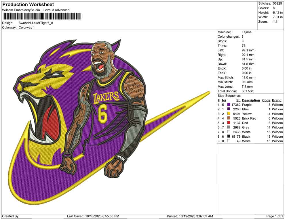 Swoosh Lakers Lion