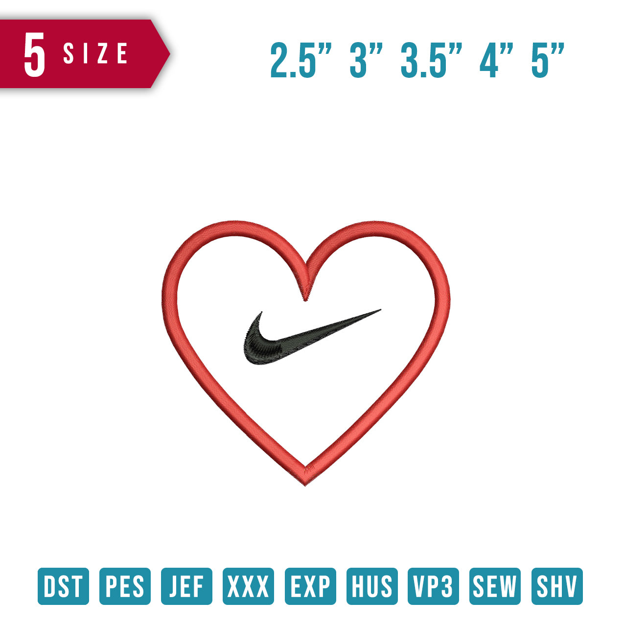 Swoosh Love Applique