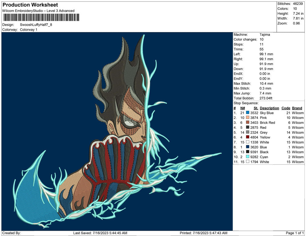 Swoosh Luffy half