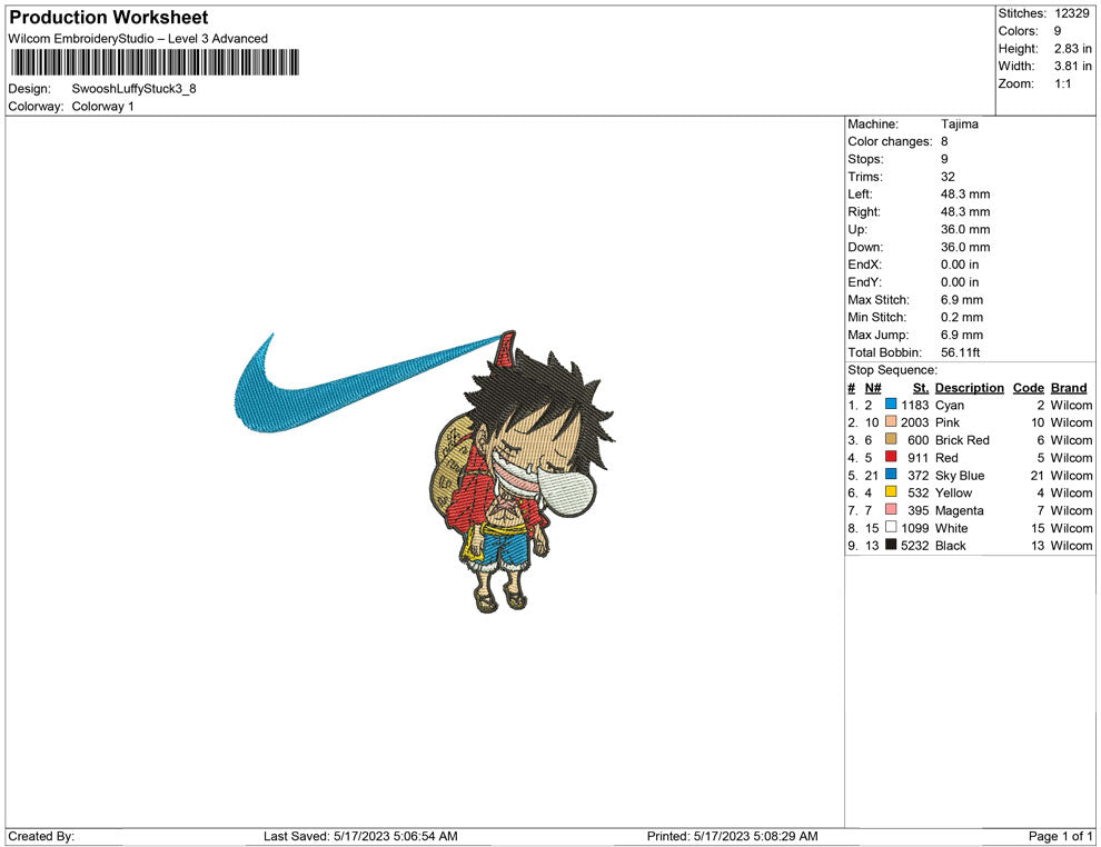 Swoosh Luffy Stuck