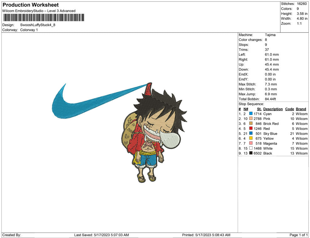 Swoosh Luffy Stuck