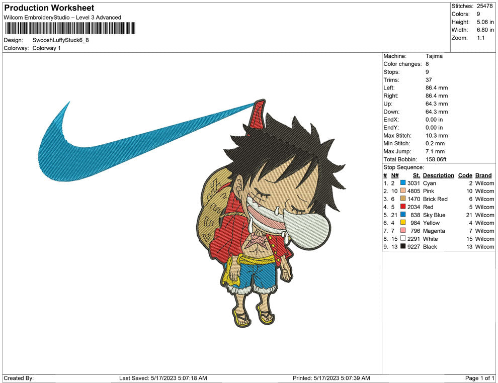 Swoosh Luffy Stuck