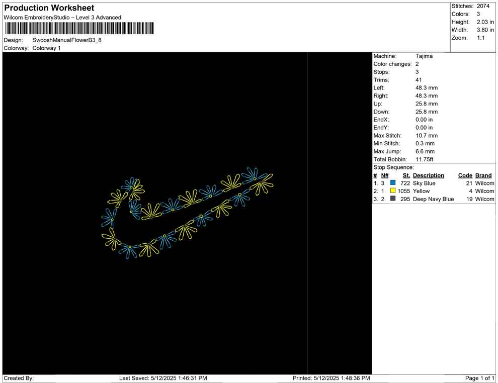 Swoosh Manual Flower B