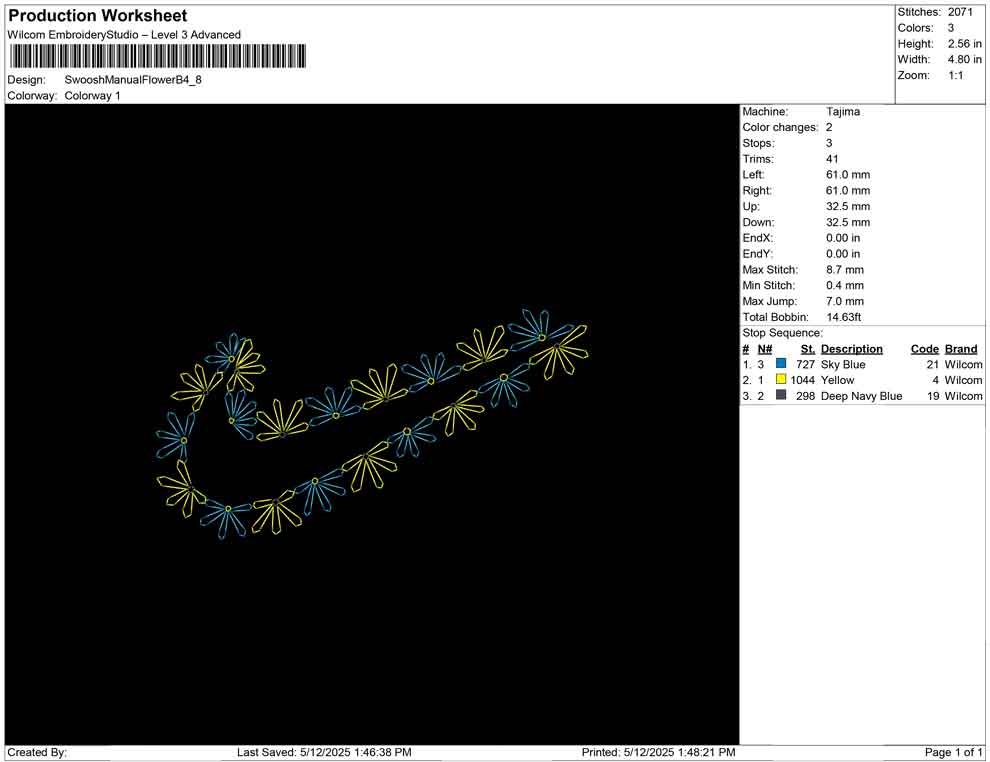 Swoosh Manual Flower B