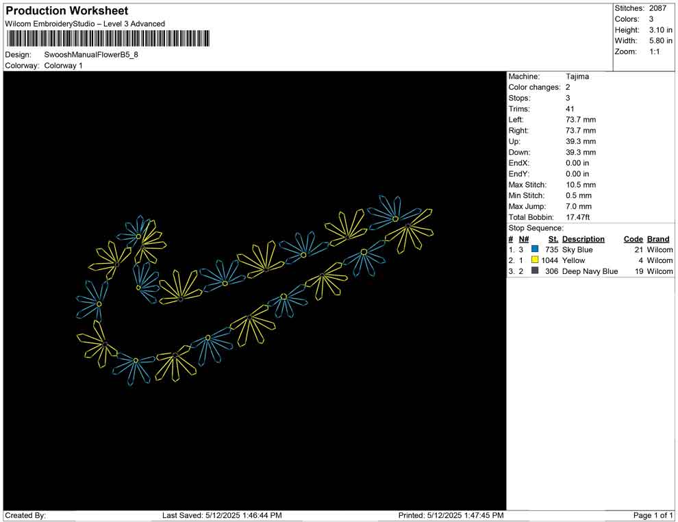 Swoosh Manual Flower B