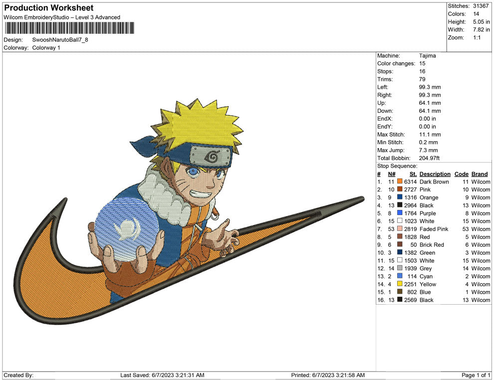 Swoosh Naruto Ball