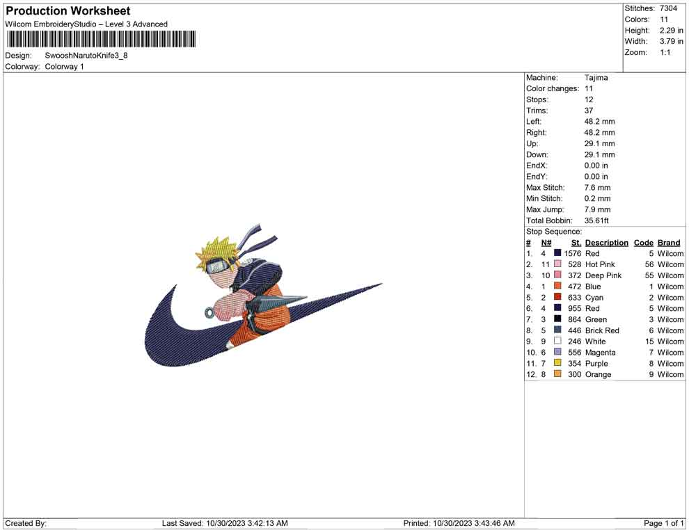 Swoosh Naruto Knife