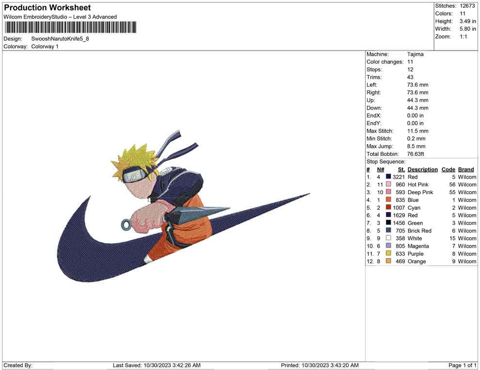 Swoosh Naruto Knife