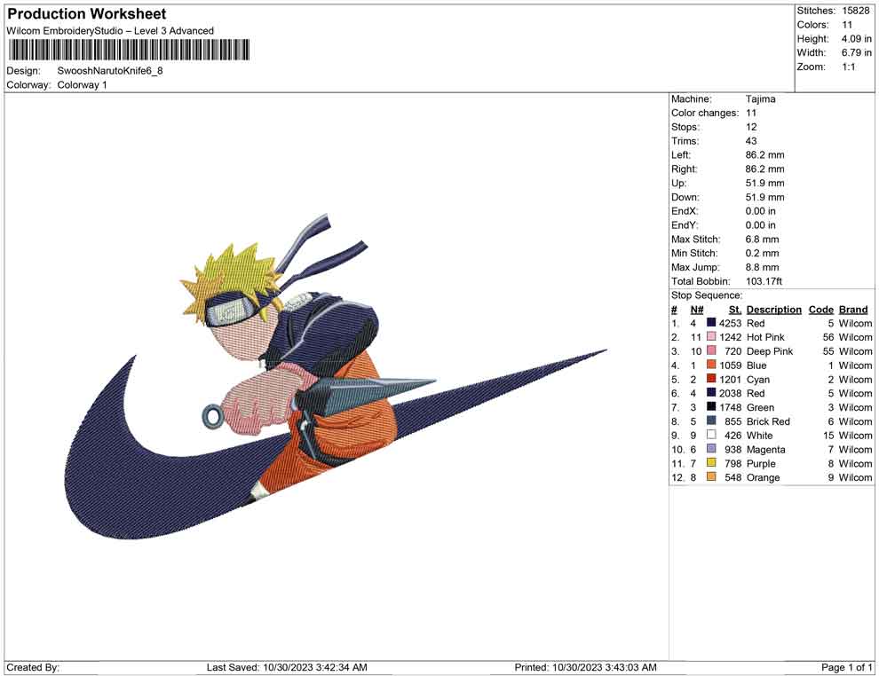 Swoosh Naruto Knife