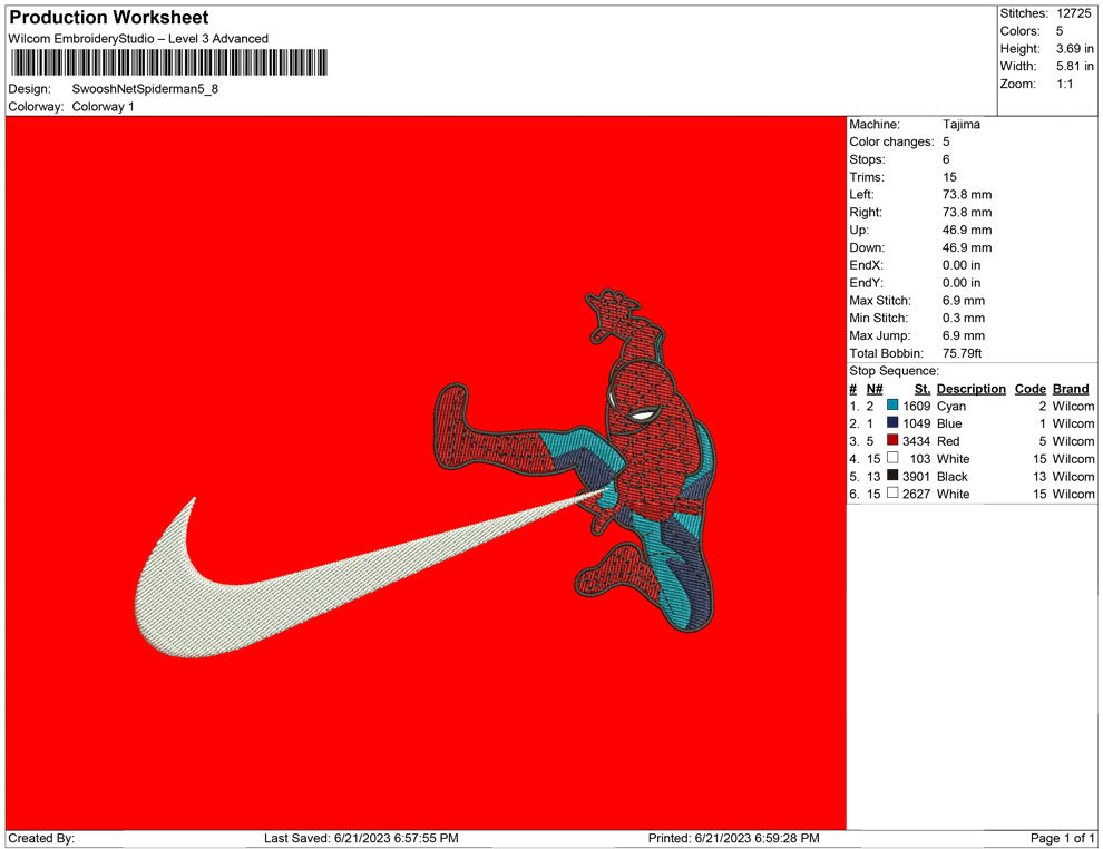 Swoosh Spiderman kein Gesicht