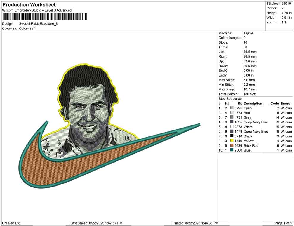 Swoosh Pablo Escobar