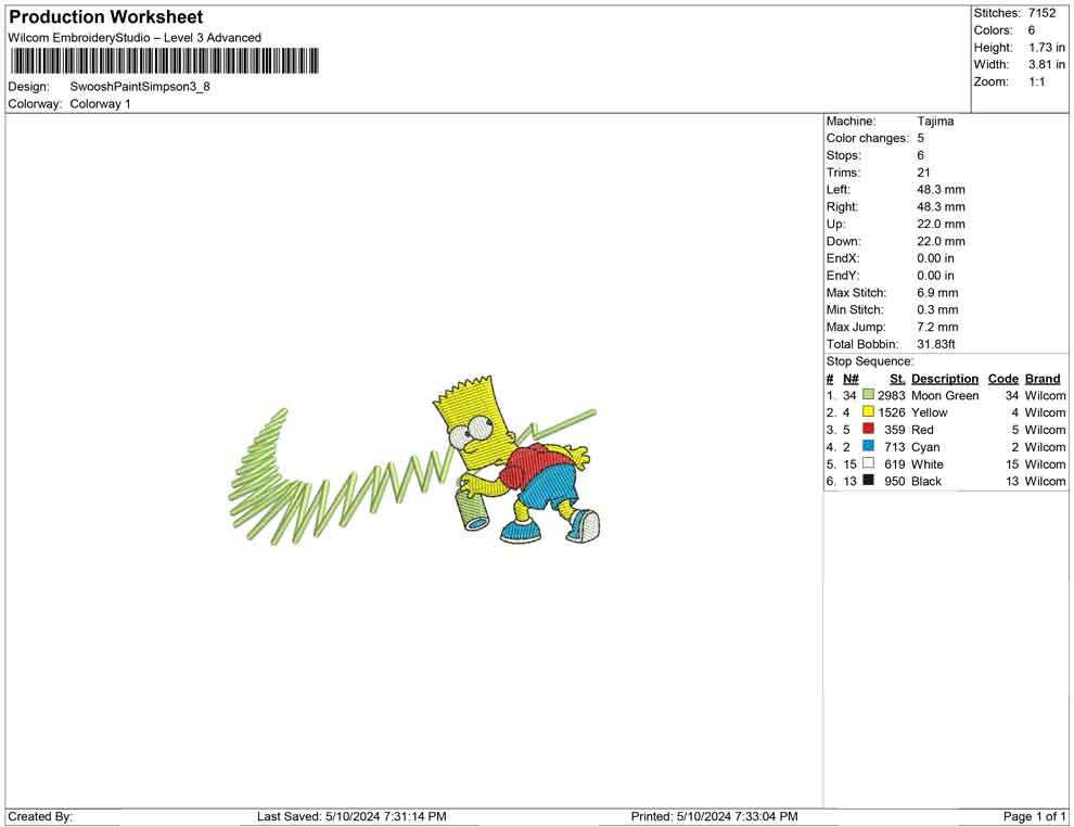 Swoosh Paint Simpson