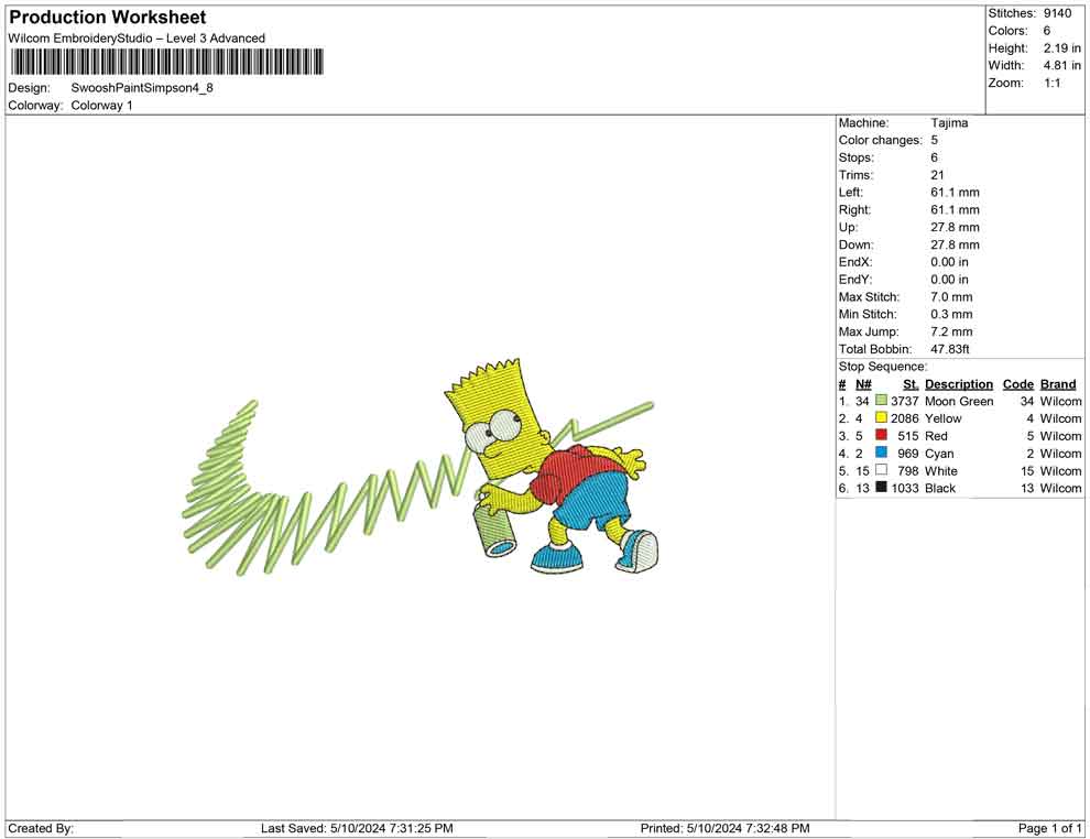 Swoosh Paint Simpson