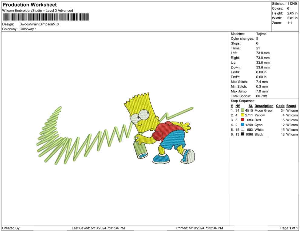 Swoosh Paint Simpson