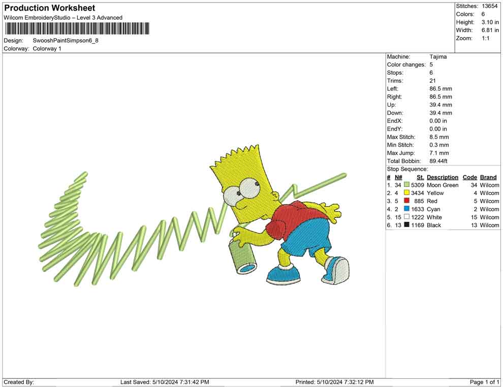 Swoosh Paint Simpson