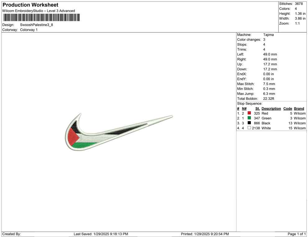 Swoosh Palestine