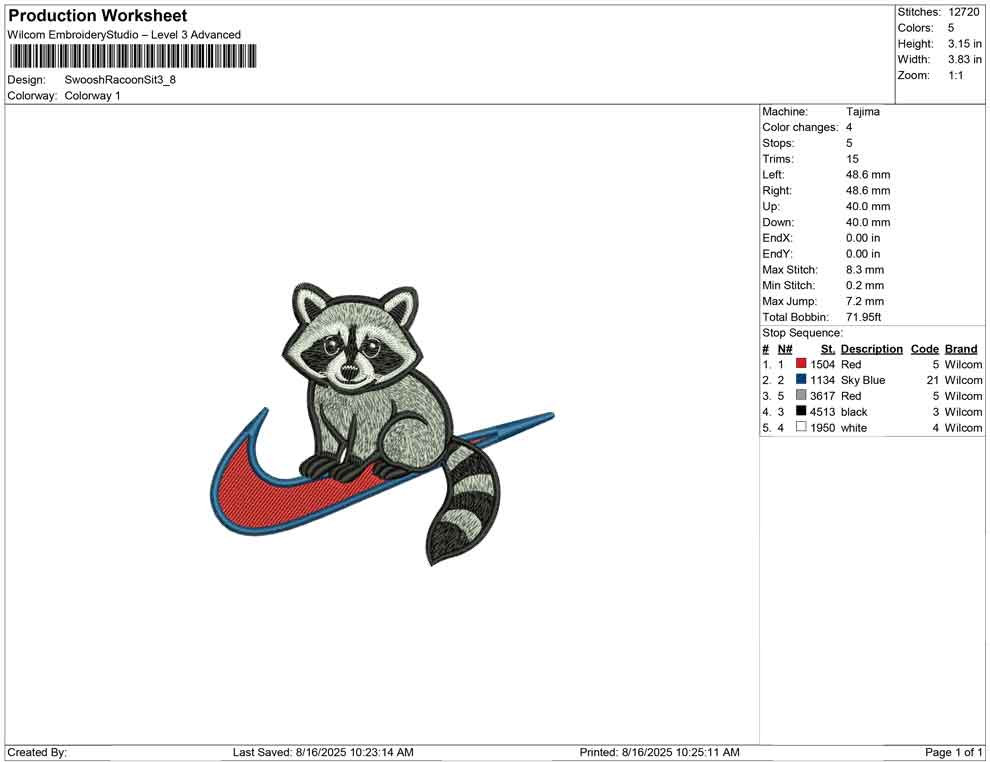 Swoosh Racoon Sit