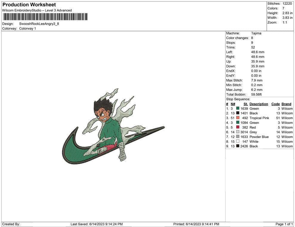 Swoosh Rocklee Angry