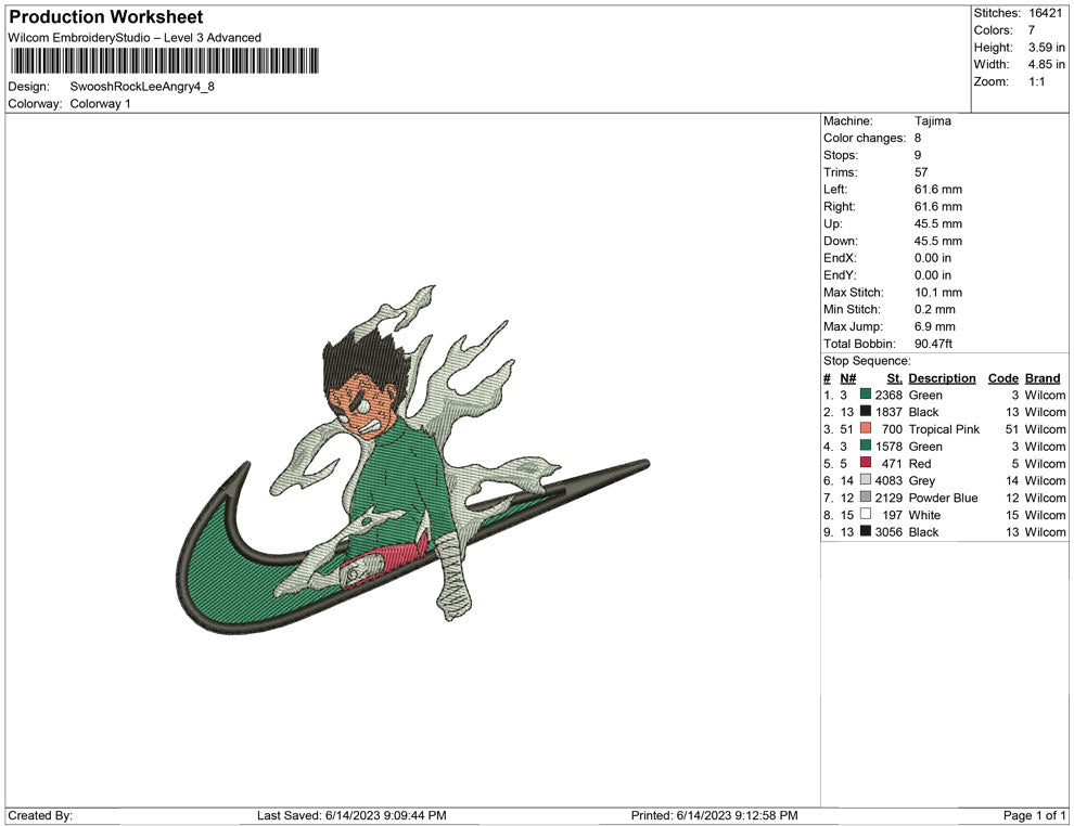 Swoosh Rocklee Angry