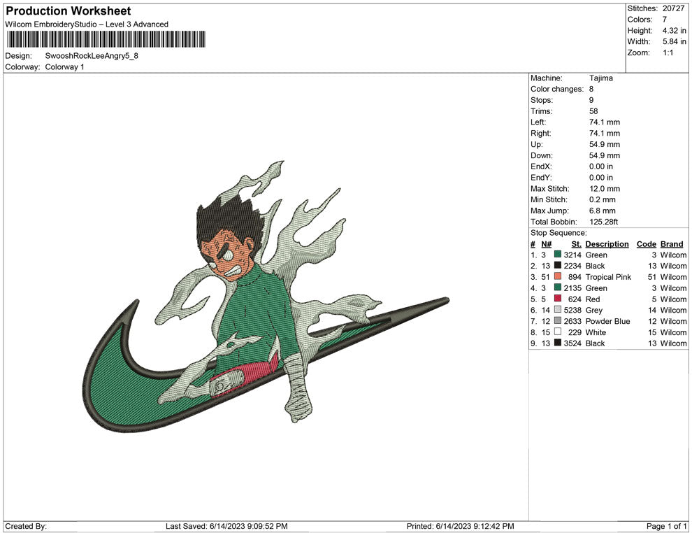 Swoosh Rocklee Angry
