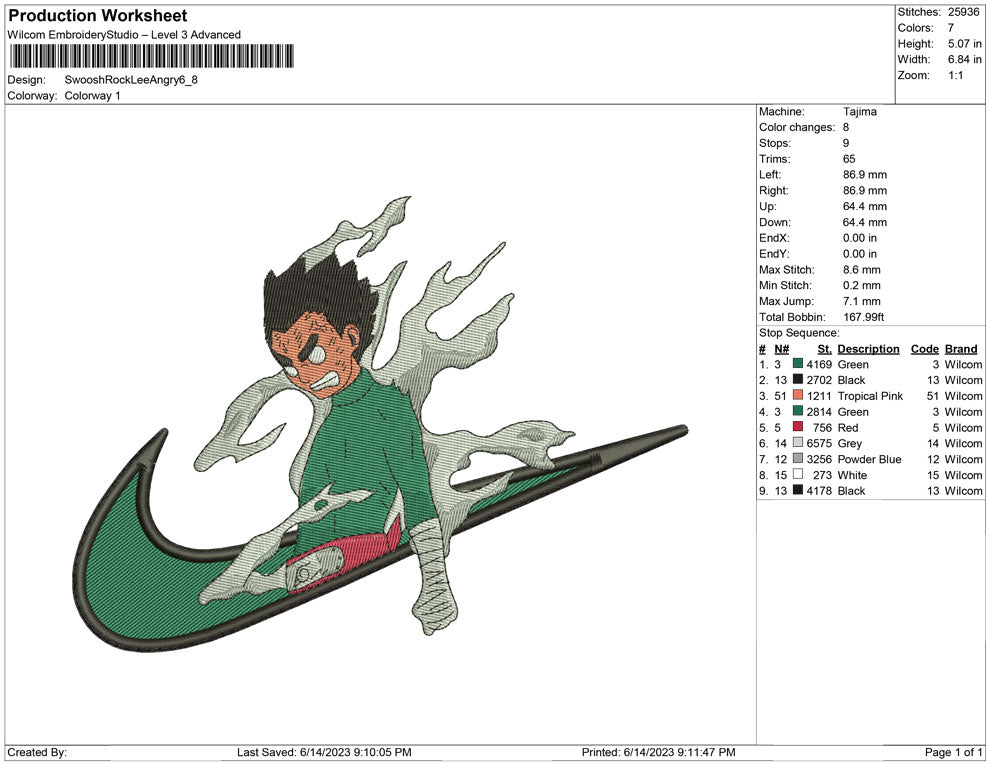 Swoosh Rocklee Angry